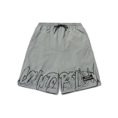 Li Ning Sports Fashion Serie CF Cool Letter Print Sportshorts Herren Shorts Grau AKSR469-2
