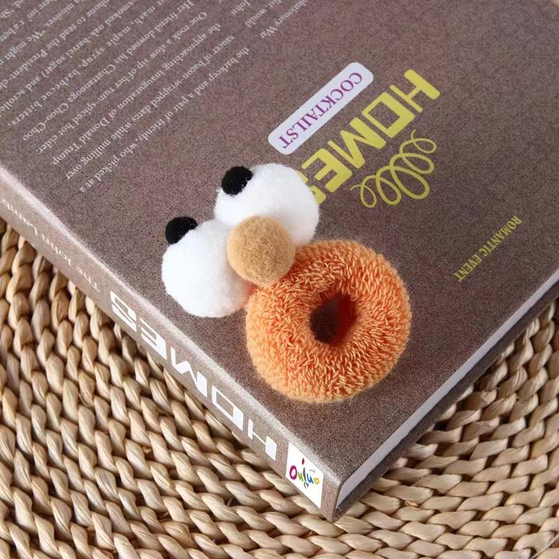 New Autumn and Winter Funny Selling Big Eyes Rope Girl Heart Candy Color High Elasticity 2-16 Years Old Hair Band