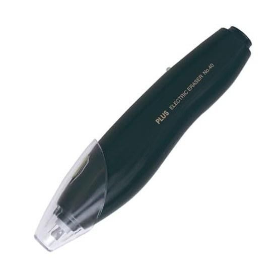 Plus Rechargeable Electric Eraser (USB Rechargeable) Pencil No. 40 Body Black ER- Standard StationeryOffice Supplies