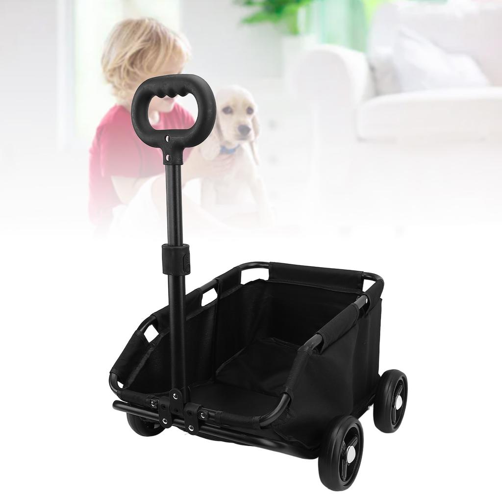 Psí kočárek Uhlíková ocel 15,43 Nosnost Lehký Skládací Přepravka pro mazlíčky s kolečky Cestovní vozík pro mazlíčky
