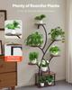 Plant Stand Indoor with Grow Lights, 157.5cm Tall 8-Tier Lighted Plant Shelf, Metal Corner Plants Holder, 3 Timer & 10 Brightness, Tree-Shaped Flower