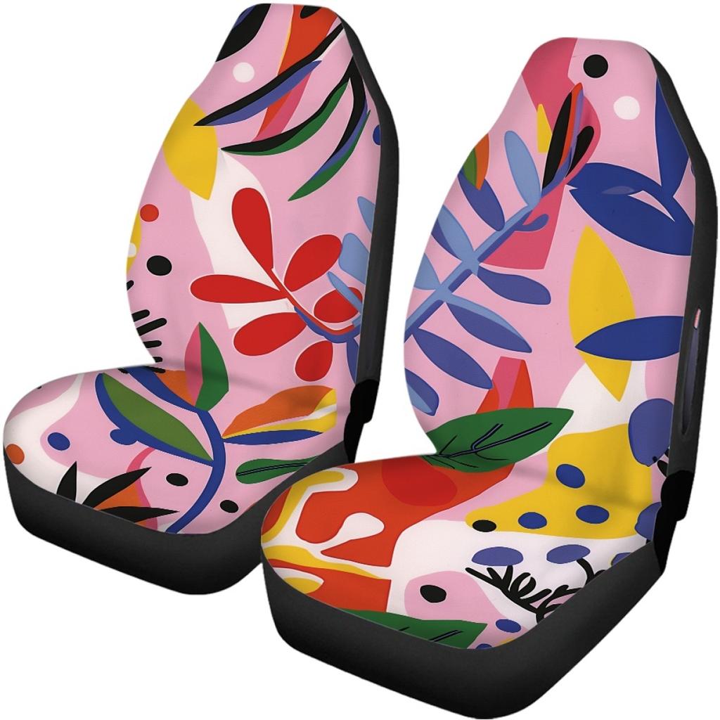 Set Completo Universale Coprisedili Auto Impermeabili Stampa Digitale Astratta Compatibili Airbag Cuscini Sedile Anteriore Posteriore Protezioni Comode