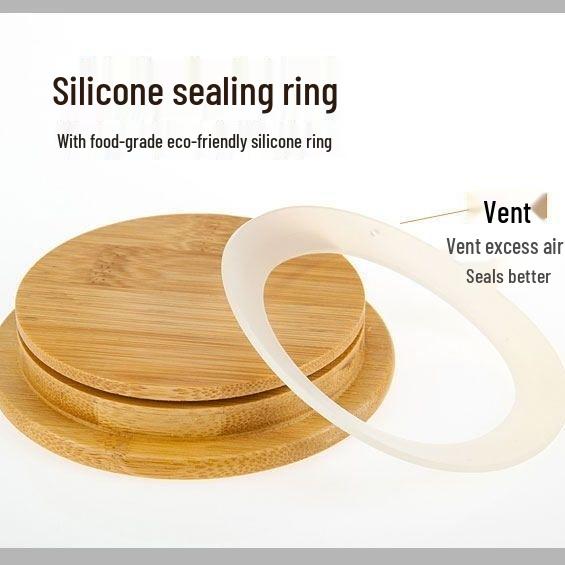 Bambus/Edelstahl Deckel für High Borosilicate Glas Wasserflasche oder Teekanne