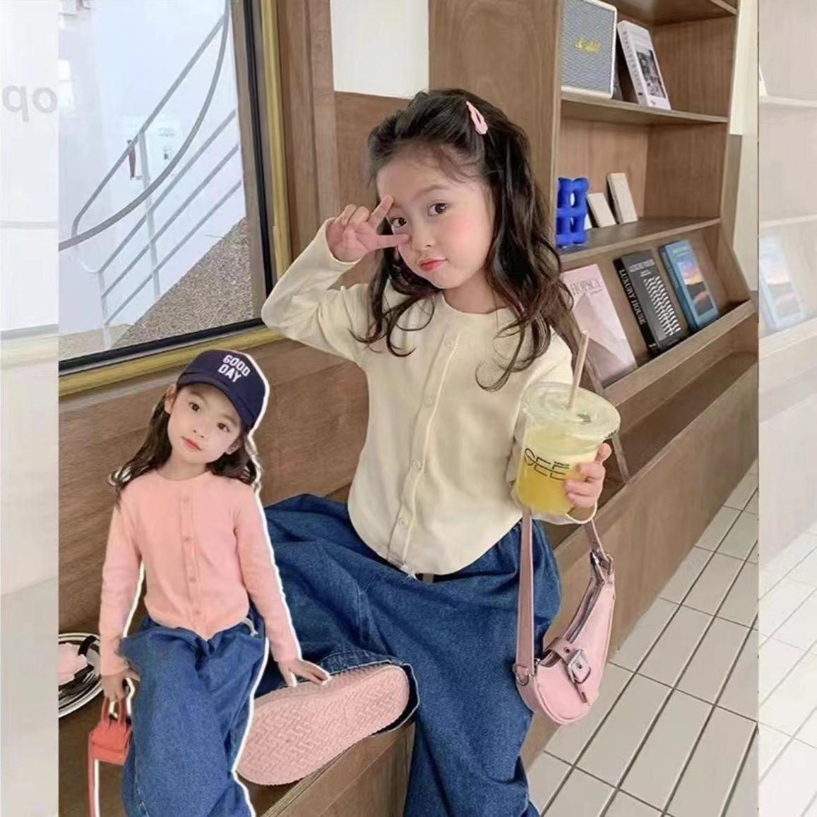 

AINI Girls Velvet Striped Long-Sleeve Top for Spring and Autumn Size 80 for 66-73cm