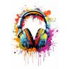 Colorful Game Controller Headphones Canvas Painting Graffiti Gaming Poster Print Picture for Gamer Bedroom Wall Art Home Decor