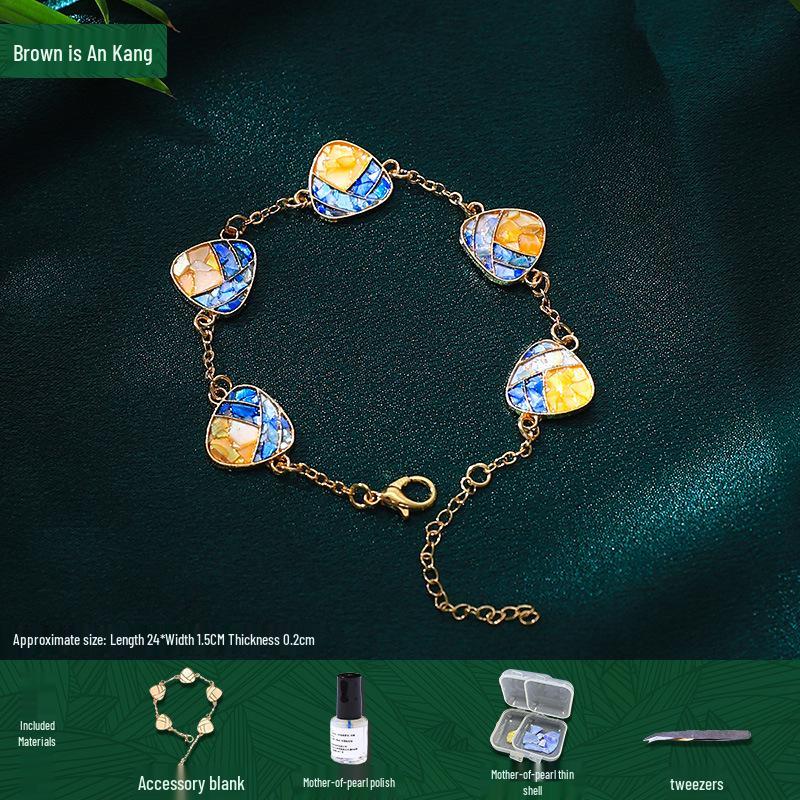 Mother-of-Pearl Hairpin Craft Kit: Brooch & Hairpin Shell Fragments - Perfect Mother’s Day Gift