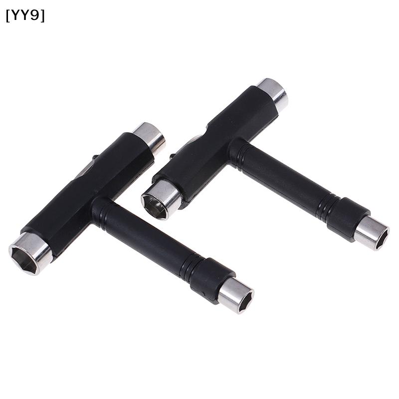 T-Type Skateboard All-In-One Wrench, Multi-Function Roller Skate Repair Tool with Screwdriver[YY9]