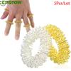 5Pcs Acupressure Rings Bracelets Massagers Set Spiky Sensory Finger Hand Wrist Massage Pain Relief Therapy