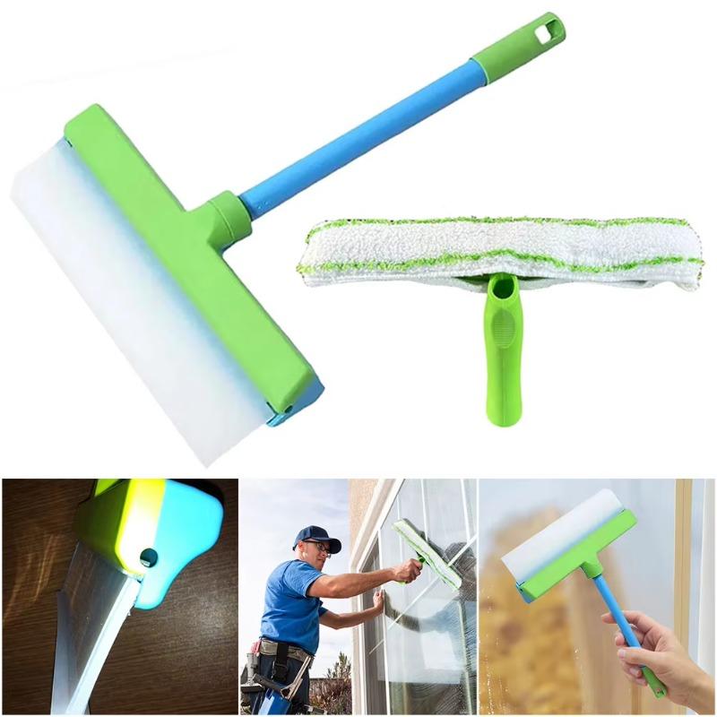 Microfiber Cloth Glass Cleaning Set with Squeegee for Quick Cleaning of Car Windows Window Glass And Tiles