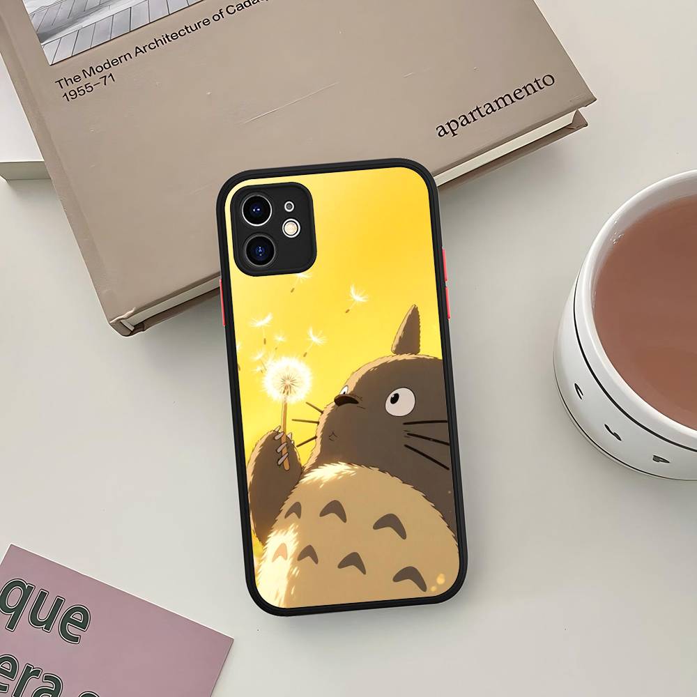 

Cute T-Totoroes Phone Case For iPhone 16 15 14 Plus 15 13 12 11 Pro Max X XS MAX Matte Cover iphone 11