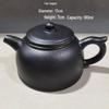 Special Clearance: Black Pottery Teapot Set - Japanese Retro Coarse Ceramic, Anti-Scald, Side Handle, Kung Fu Style