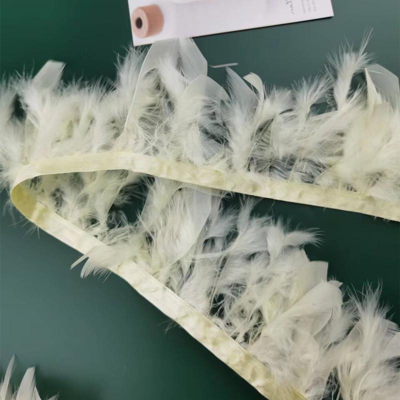 

DIY Feather White Fire Piece Fabric Strip: Anti-Slip Mat for Clothing & Decorative Accessories.