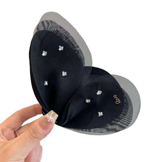 Women Hair Clip Bowknot Shape Mesh Yarn Summer Large Back Head Hair Claw Scalp-Protective Hair Accessory