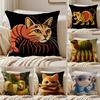 Funny Italian Brainrot Create Animals Cushion Cover Pillowcase Antidustmite Invisible Zipper Short Plush Sofa Cushion