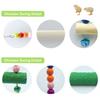 Parrot Natural Wooden Chew Toys Chicken Swing Ladder Vegetable Fruit Hanging Feeder Toys With Metal