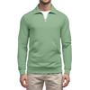 Men's Casual Long-Sleeved Collared Quarter-Zip Sweatshirt