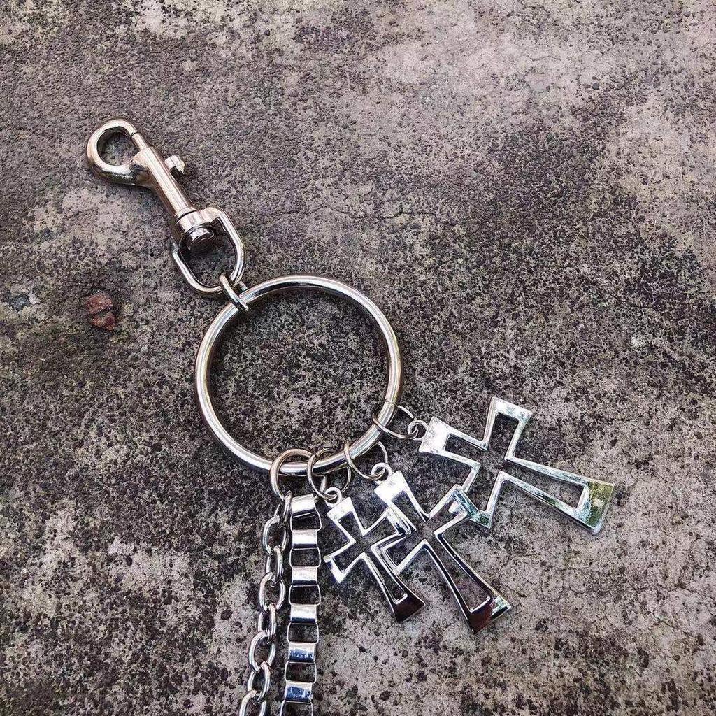 Cross Pants Chain Men's Trendy Waist Chain Punk Pants Chain Double Chain Non-mainstream Rock Street Dance Waist Chain Jeans Chain