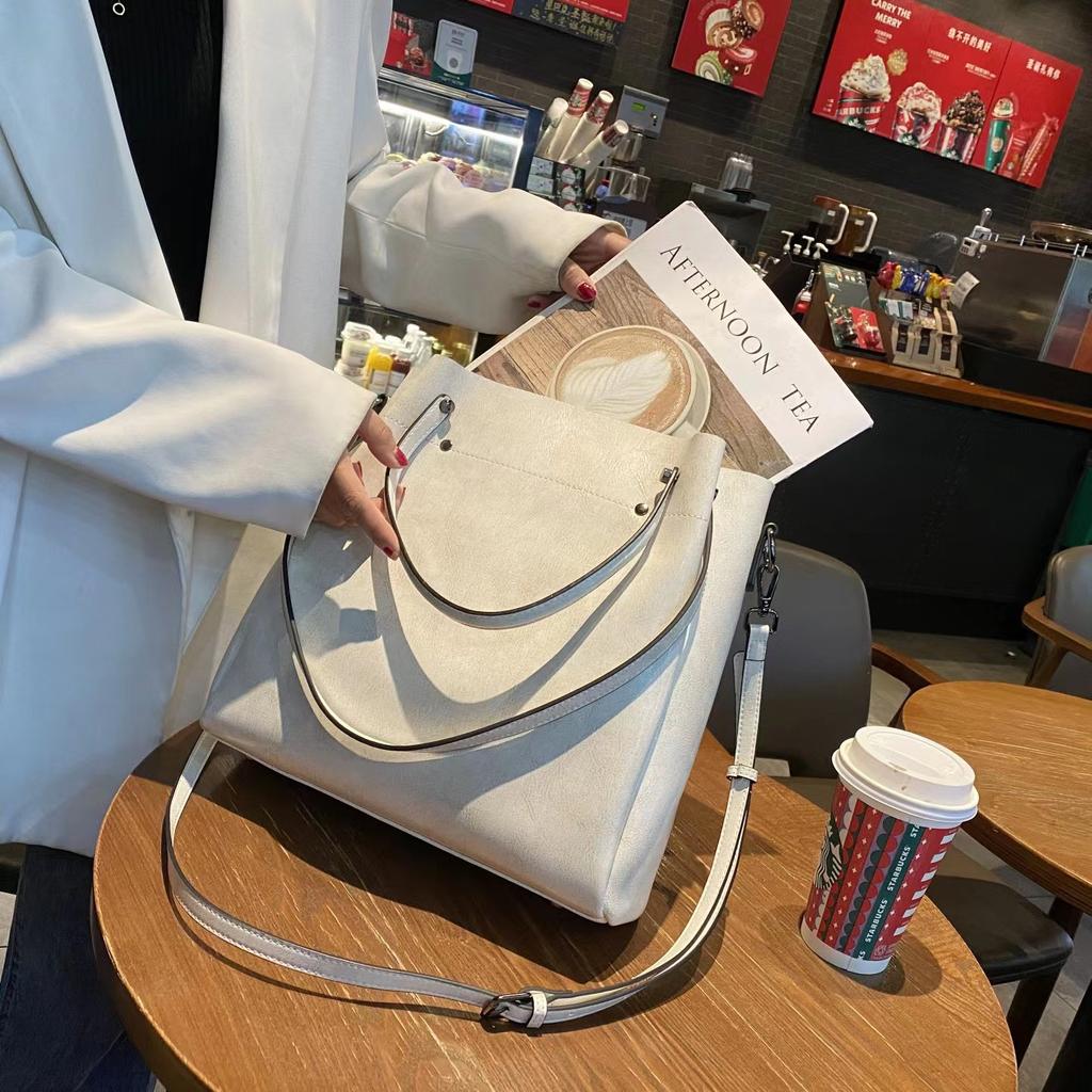2025 hot sale leather tote Bucket bags quality women top handle handbags commuter shoulder crossbody bag large capacity