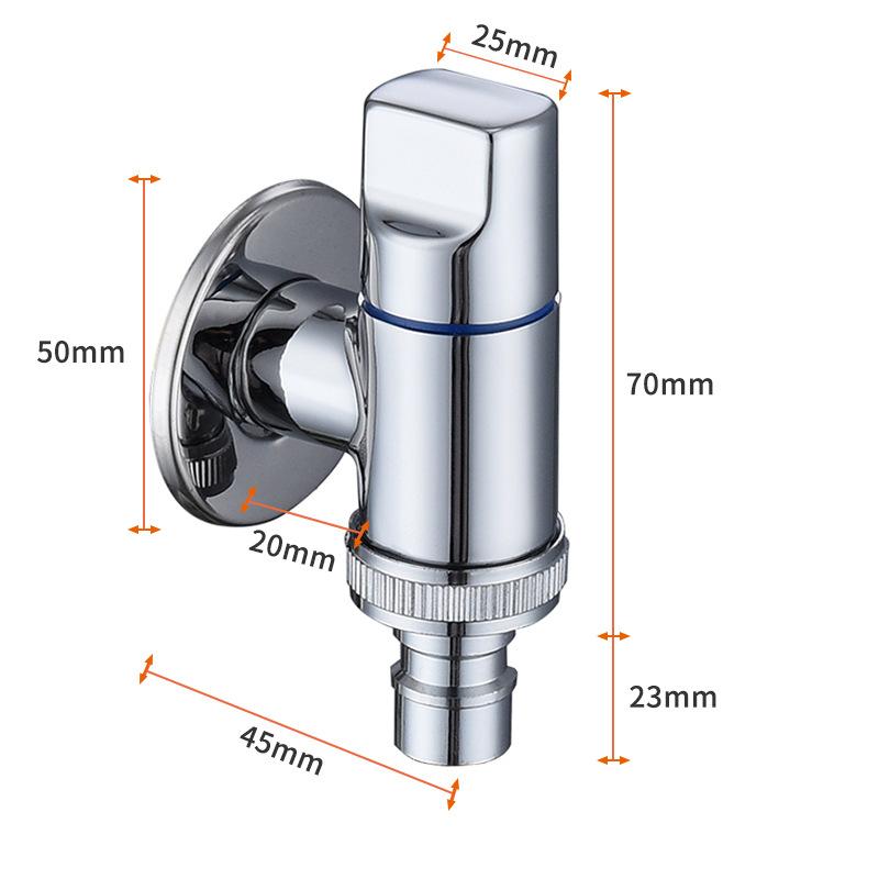 

Black Brass Extended Outdoor Garden Faucet Wall Mounted Bathroom Corner Washing Machine Tap Durable Water Supply Valve