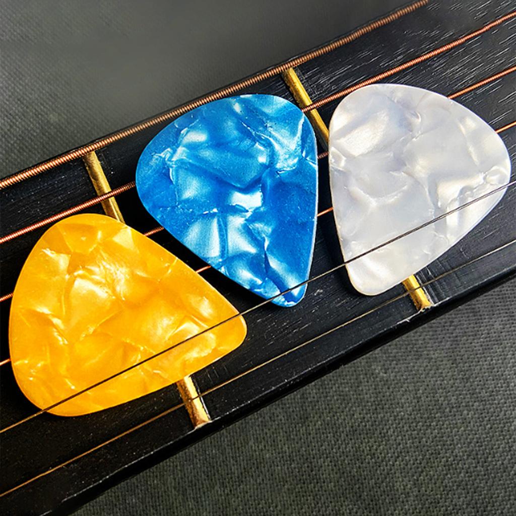20Pcs Acoustic Guitar Bass Pick 4 Different Thickness Plectrums Electric Guitar Pick Heart Shaped Guitar Pick Durable