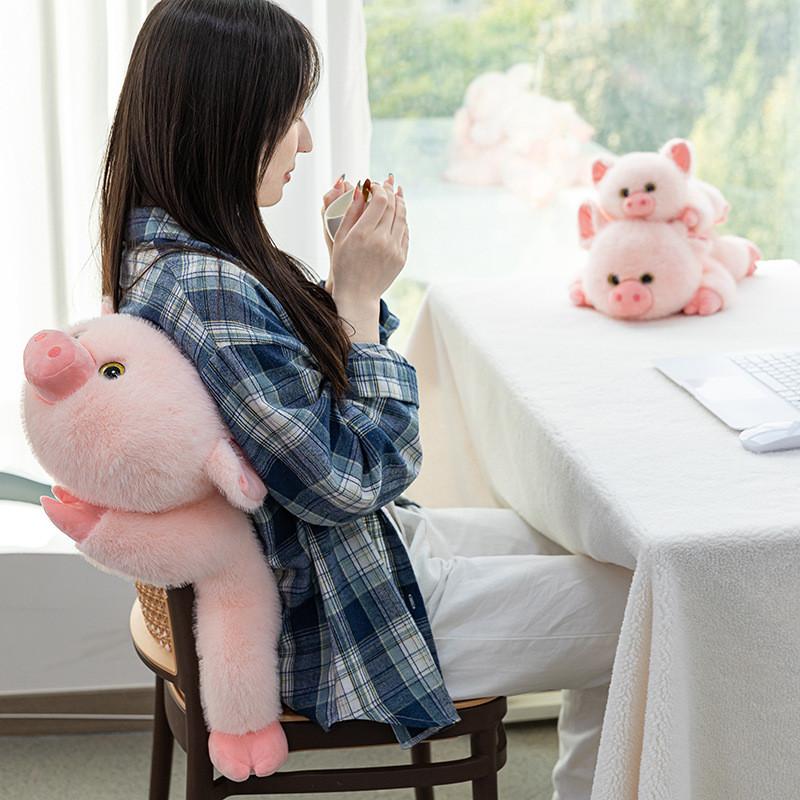 Cute Pig Animal Plushie With Short Hair For Kids Play And Decor