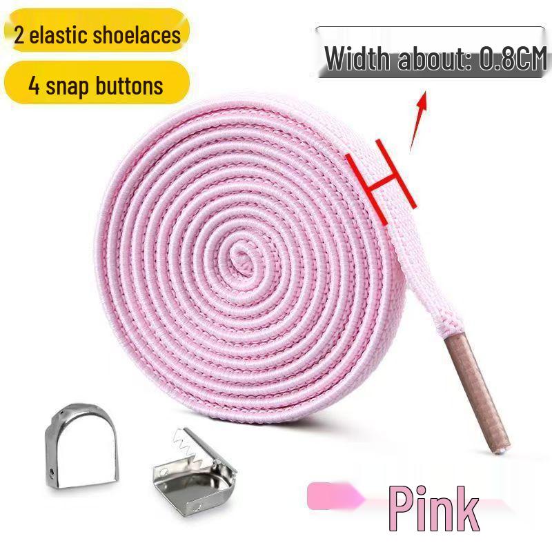 8mm Elastyczne sznurówki bez wiązania z klamrą zatrzaskową dla mężczyzn i kobiet