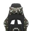 Gaming Chair with Footrest Black and Camouflage PU Leather