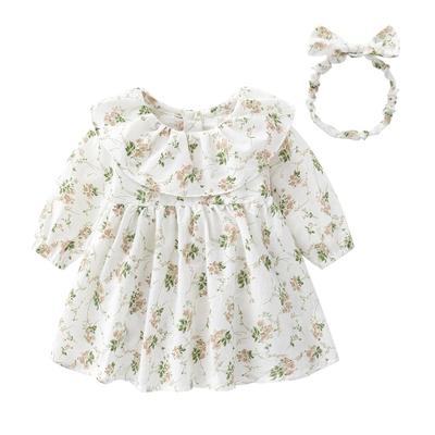 Baby One Hair Baby Floral Baby Khaki 66 Months [Baby Nest] Clothes, Girls, Kids, Piece, Band, Formal, Gift, Shichi-Go-San, Pattern, Flower, 3-6