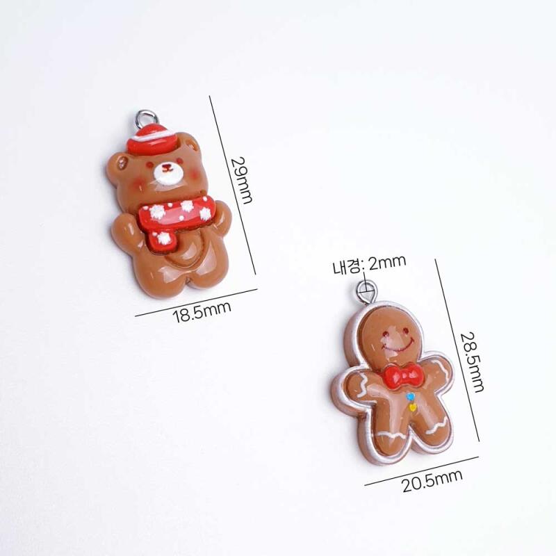 Christmas Cookie Bear Pendant Accessory Supplies