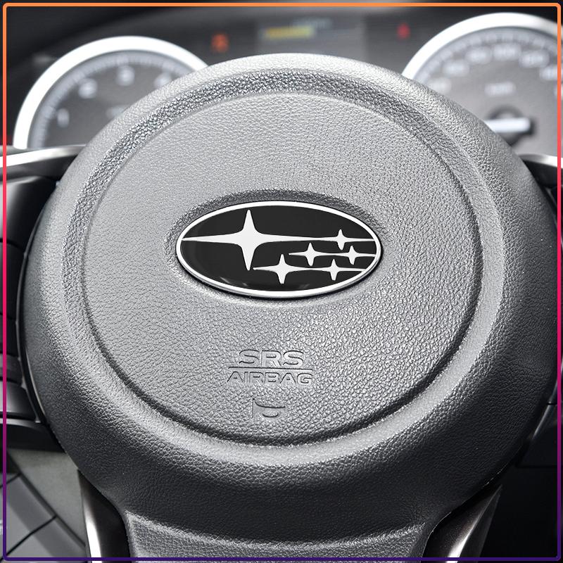 1Pcs ABS Car Steering Wheel Center Badge Emblem Sticker For Subaru Outback Impreza Forester Levorg XV STI Ascent Legacy