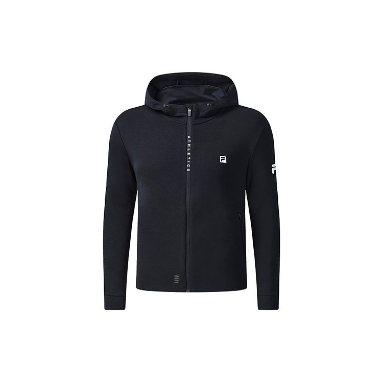 Fila Solid Color Logo Zip-Up Hoodie Jacket Men Jackets Blue A11M241509FNV