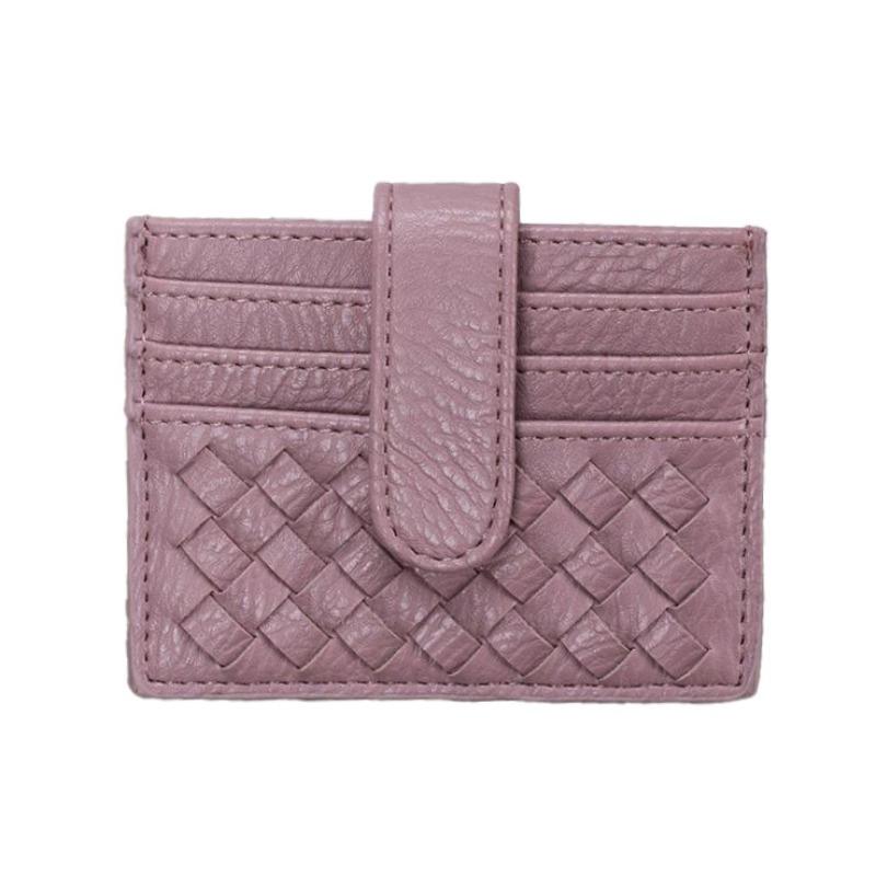 Kleine und exquisite Multi-Kartentasche, handgewebte, modische, einfache, ultradünne Geldbörse für Damen