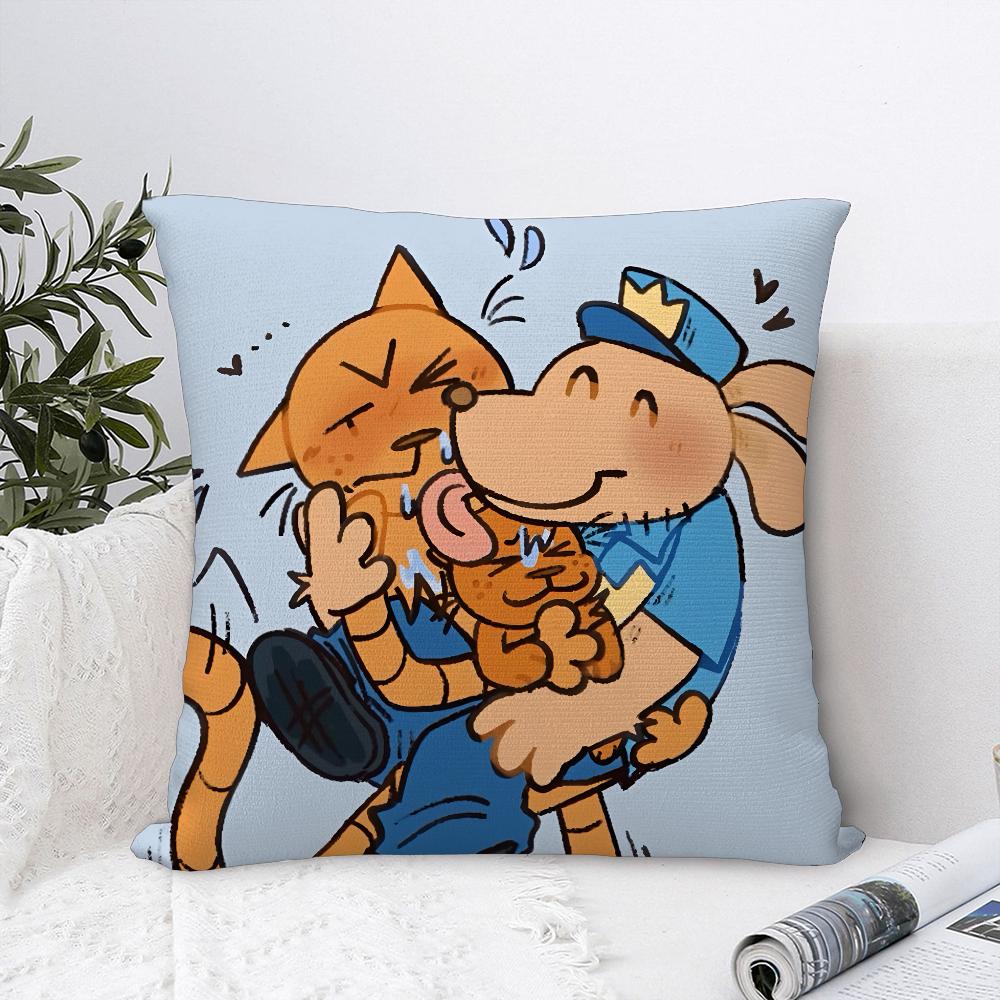 Comic Cartoon D-Dogmans Kissenbezug Sofa Dekorative Zuhause Doppelseitiger Druck Plüsch Quadratische Wurfkissenbezüge Kissen Dekor Bezug