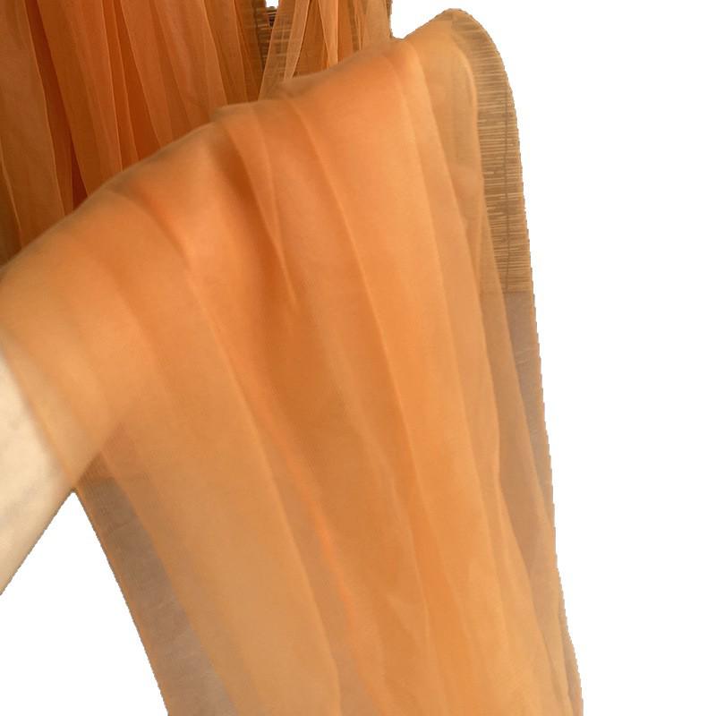 Light Pink Cherry Blossom Gauze Curtain with Pink Jade and Pink Bean Paste Highlights - Swiss Mosquito Net Yarn for Beauty Salon Ceiling.