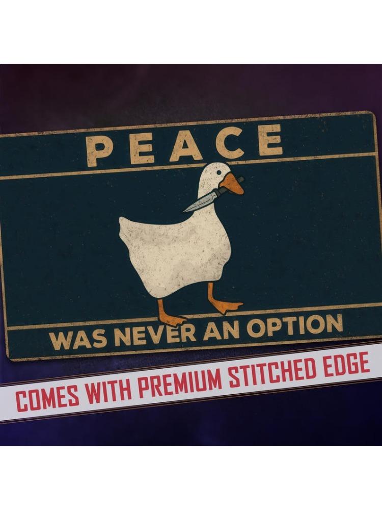 Playmat Peace Was Never An Option Parody Fan Art 24×14 Inches Gaming Funny Card Game Accessory Custom Deck Mat keyboard Mat