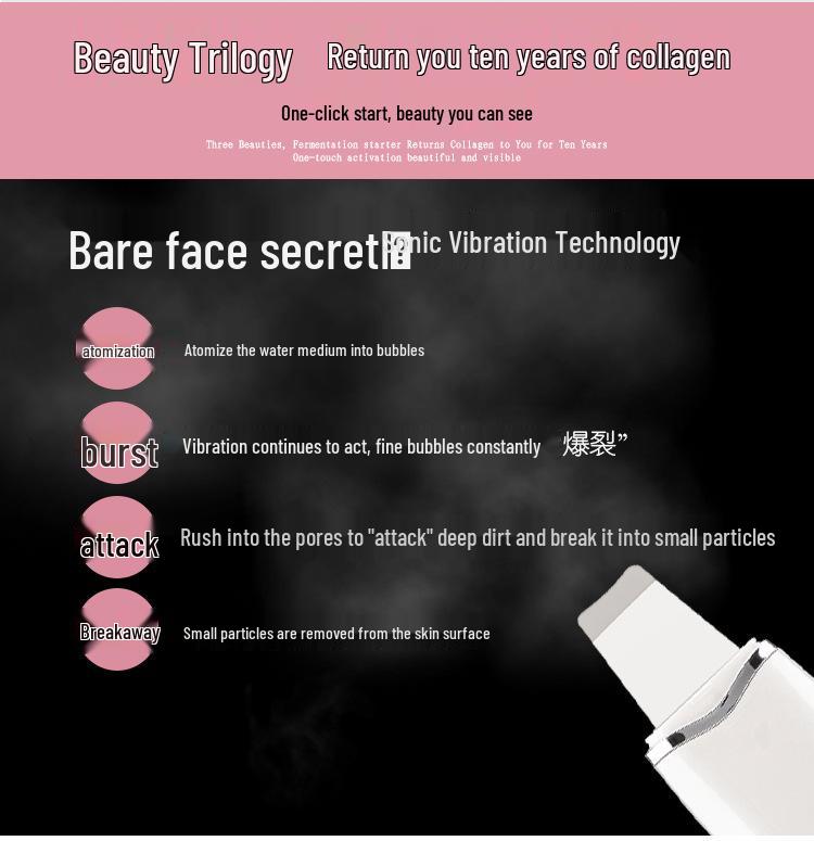 Ultrasonic Skin Scrubber: Face Lifting, Pore Cleaner & Blackhead Remover