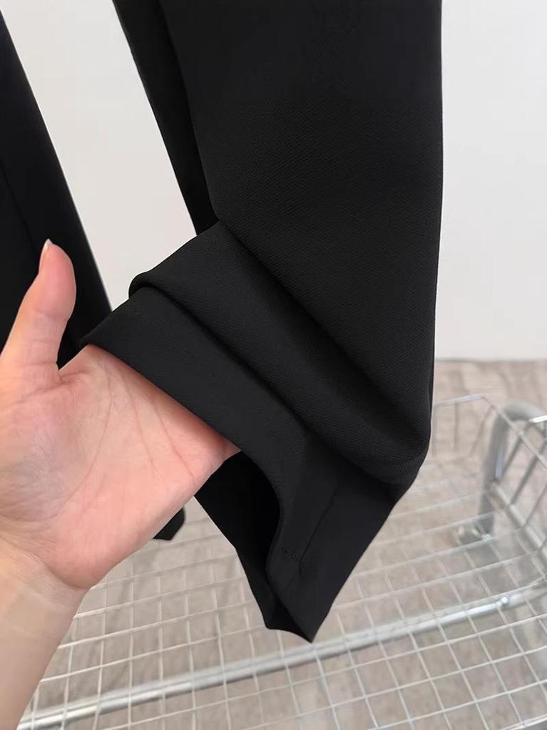 Women's Plus Size High Waist Micro-Flare Pants - Slimming Spring Suit Casual Long Pants