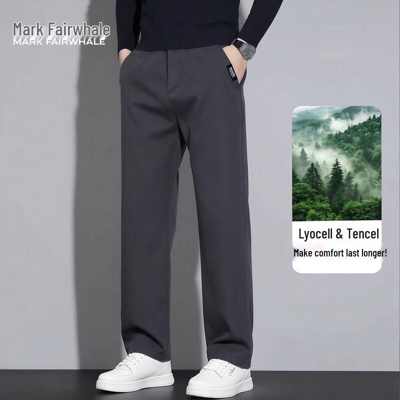 Mark Fairwhale Men s Lyocell Tencel Straight Leg Casual Pants 30