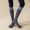 Autumn and Winter Five-finger Yoga Socks, Calf Socks, Pressure Sports, Anti-slip, Color-blocked Pilates, Long Toe Split Socks
