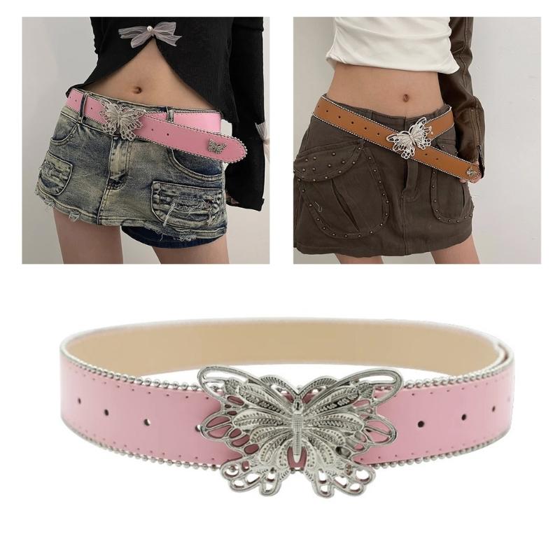 Fashion Waist Belt Women PU Belt Y2K Cool Girl Waist Decor Clothing Accessories