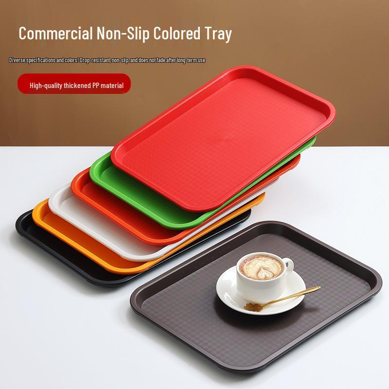 Non-Slip Rectangular Burger Tray for Restaurants