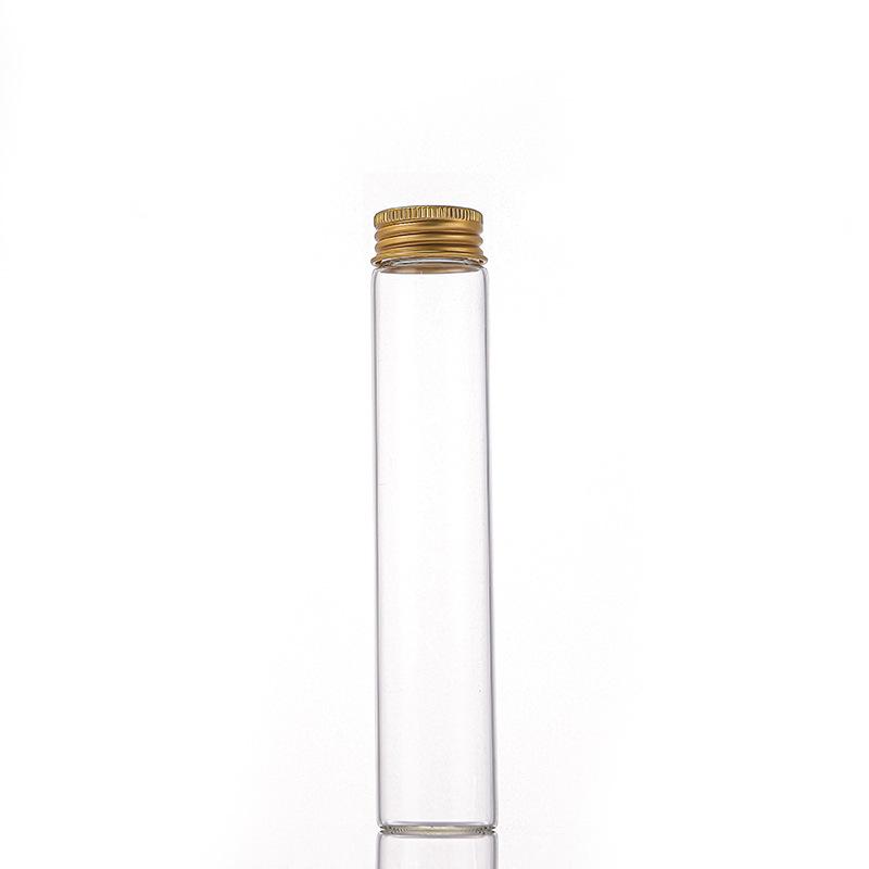Gold Aluminum Cap 30mm Screw High Transparency Glass Bottle for Reagent, Medicine, Powder, or Agarwood Display