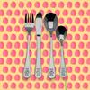 Children'S Cutlery Set Steel Spoon Fork Knife Spoon 4 Electric Set