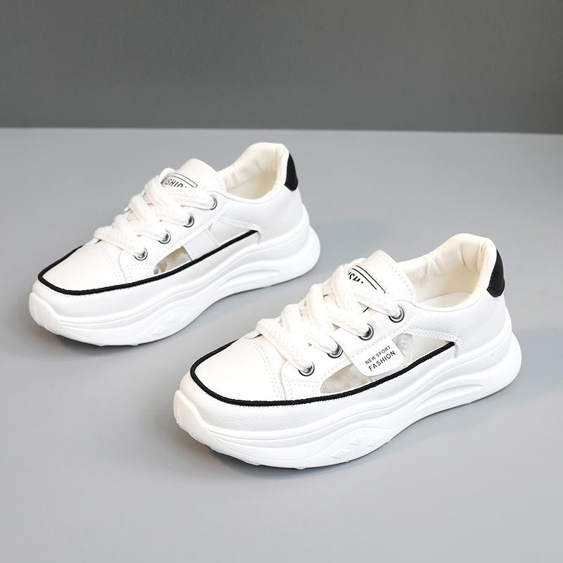

[Customized] YB9282 new breathable women s shoes 2025 summer hollow fashion heightening trend breathable casual shoes 40