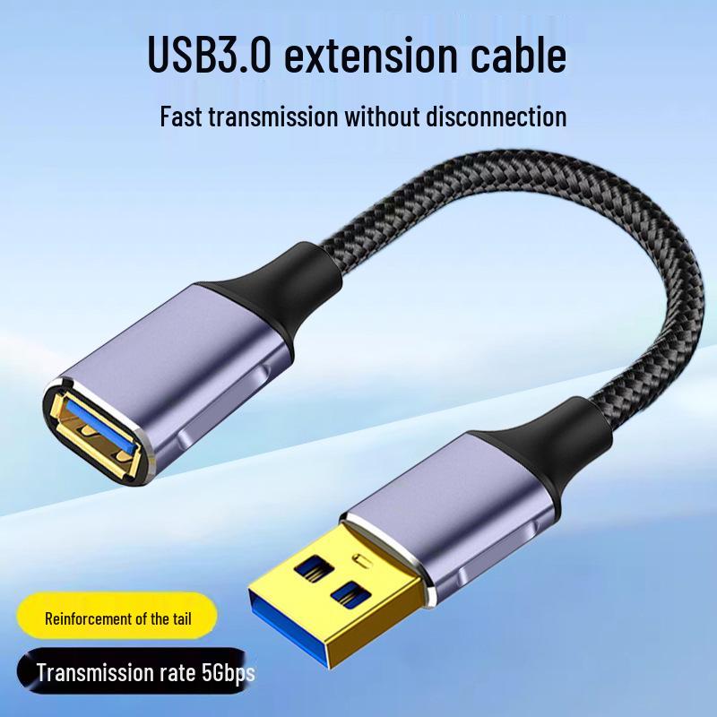 USB 3.0 Male To Female Extension Cable Foar Data, Mouse, Keyboard, Network Card, and Mobile Charging.