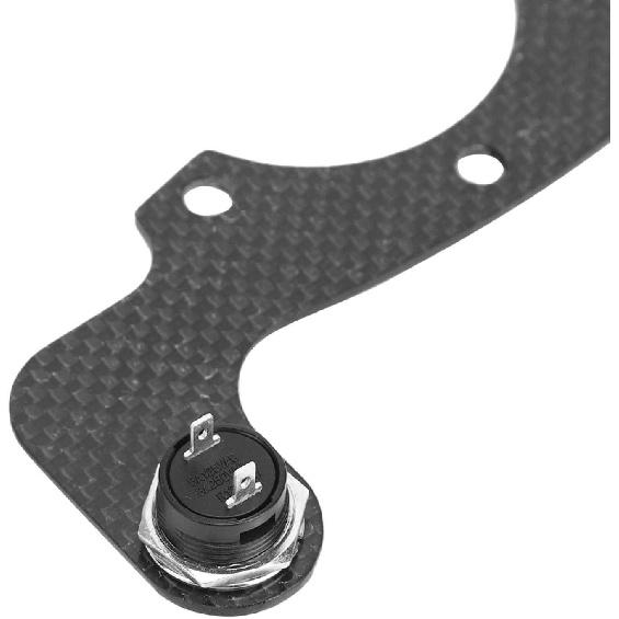 Acouto Steering Wheel Horn Button for 6 Bolts Racing Steering Wheel Car Carbon Fiber External Horn Button Kit (Dual Button)