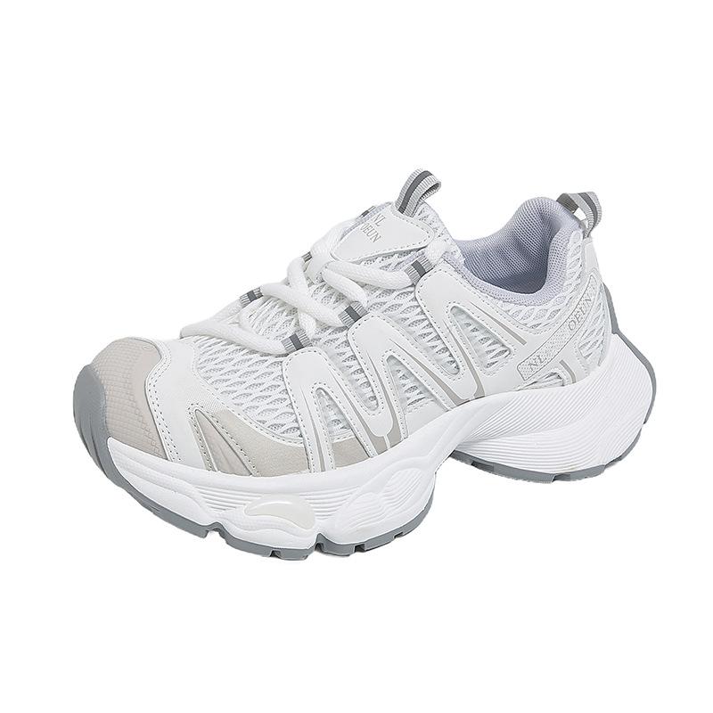 2025 Summer New Dad Shoes Women's Platform Breathable Mesh Fashion Lightweight Straps Sports and Leisure Shoes