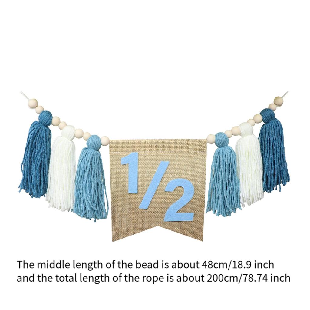 Boho 1st Birthday Party Decoration Banner Photo Prop for Girl Baby Shower Pink Wall Hangings Decorative for Kids Bedroom Gift