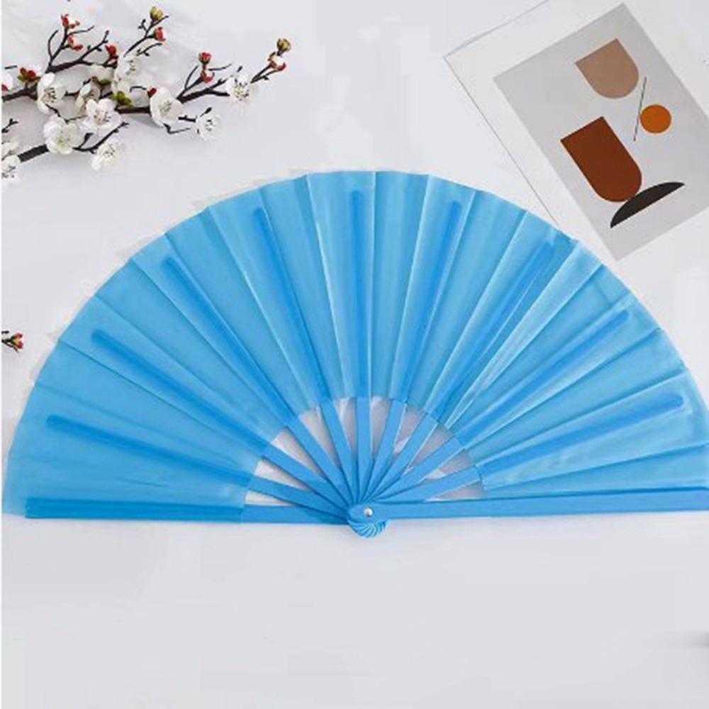 Plastic Bone Chinese Tai Chi Yoga Kung Fu Fan 33cm Hand Folding Stage Fan  Wedding Party Decor