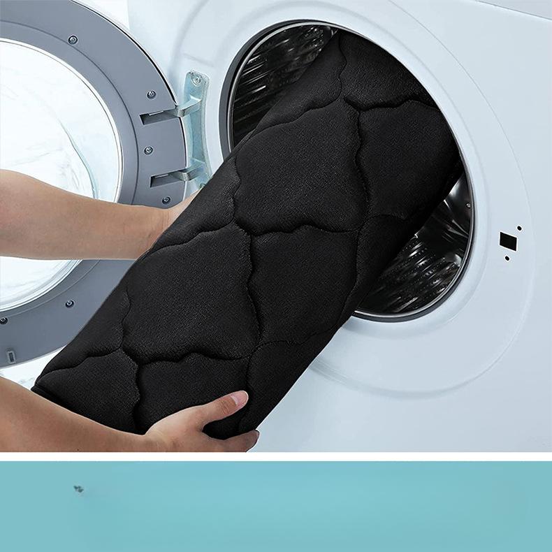 Rhombus Emboss Bathroom Cashmere Thickening Mat Bath Non-slip Carpets In Wash Basin Bathtub Side Floor Rug Shower Room Doormat Memory Foam 3D Pad